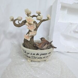 Hour Of Power 2004 Sparrows Club Cherry Blossom Sparrow Resin Tabletop Decor NEW